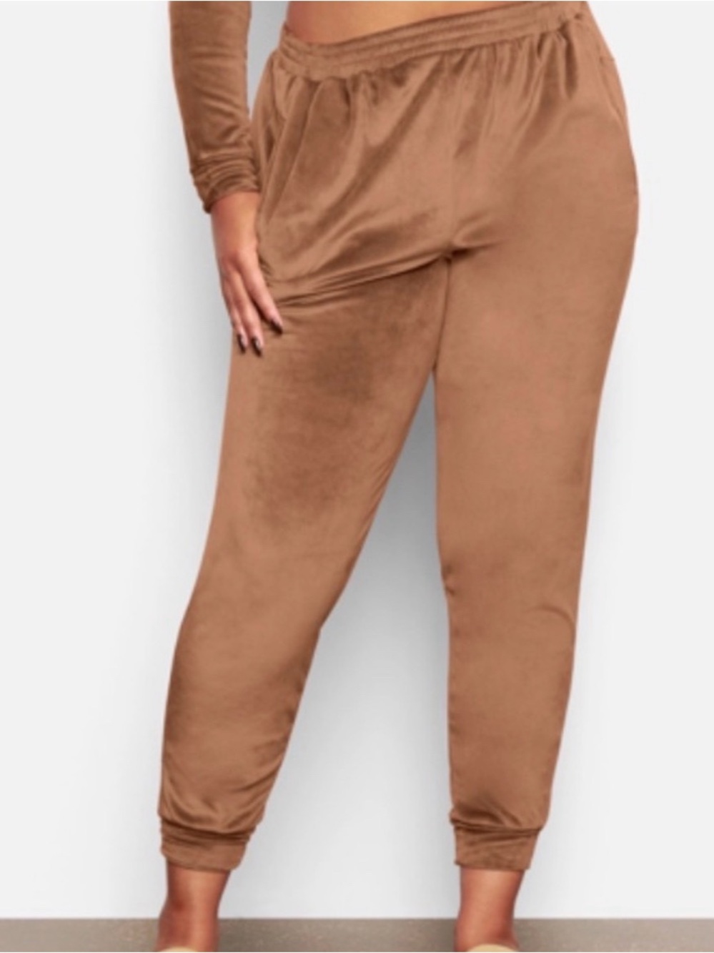 Skims Velour Joggers in Sienna